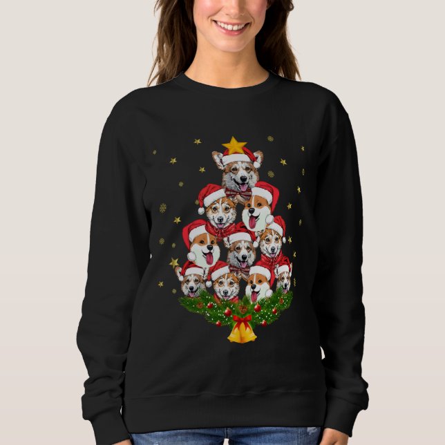 Camiseta Árvore de Natal de Corgi (Frente)