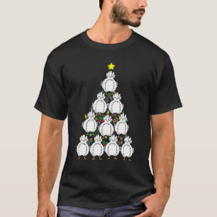Camiseta Árvore de Natal de Frango Pijama de Natal Combinan