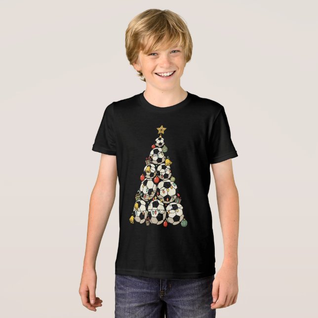 Camiseta Árvore de Natal de Futebol (Frente Completa)