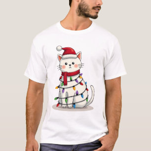 Camiseta Árvore de Natal de Gato Natal (4)