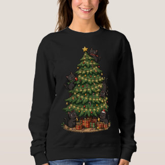 Camiseta Árvore de Natal de Gatos no Design de Natal