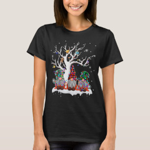 Camiseta árvore de natal de gnomos bonitos de búfalo xadr