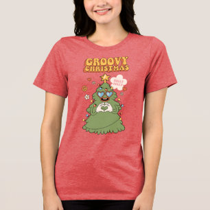 Camiseta Árvore de Natal de Groovy - Holly Jolly Vibes