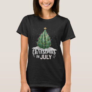 Camiseta Árvore de Natal de Melancia Natal em Julho Verão