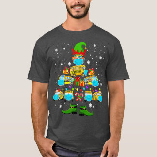 Camiseta Árvore de Natal de Motorista de Ônibus Engraçado