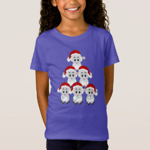 Camiseta Árvore de Natal de Ovelha Bonita