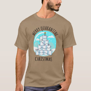 Camiseta Árvore de Natal de Papel Higiênico Feliz Quarenten