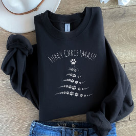 Camiseta Árvore de Natal de Pata de Cães | Fúria de Natal