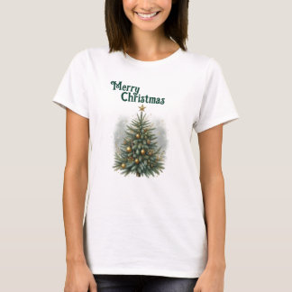Camiseta Árvore de Natal de Pinheiro Aconchegante 