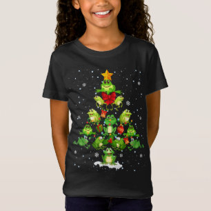 Camiseta Árvore de Natal de Sapo Bonita com Árvore de Prese