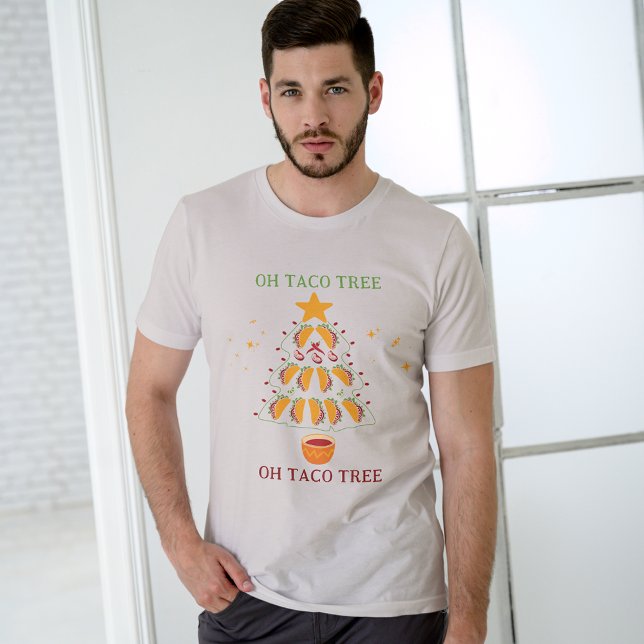 Camiseta Árvore de Natal de Taco Tree para Amantes de Taco (Criador carregado)