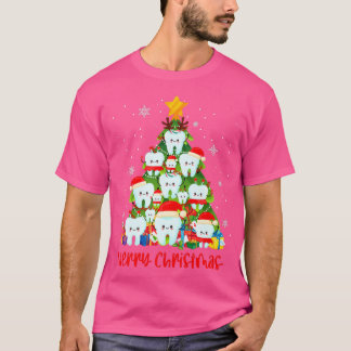 Camiseta Árvore de Natal dentária Pajama Merry Xmas Dental
