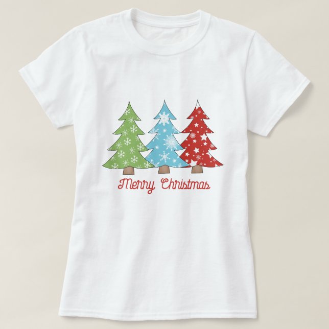 Camiseta Árvore de Natal divertida, Impressão, Natal Feriad (Frente do Design)