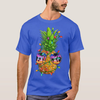 Camiseta Árvore de Natal do Abacaxi Aloha Hawaii Praias Xma