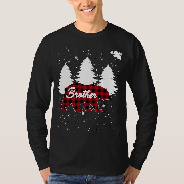 Camiseta Árvore de Natal do Brother Bear, Xadrez de Buffalo (Frente)