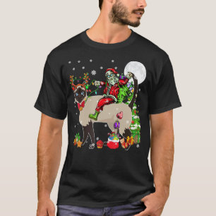 Camiseta Árvore de Natal do Gato Siames do Papai Noel Monta