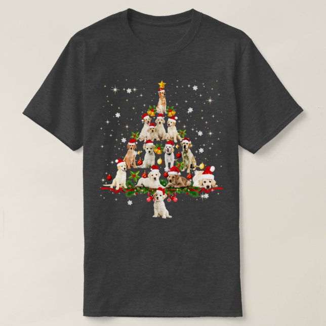 Camiseta Árvore de Natal do Retriever Duck Tolling da Nova  (Frente do Design)