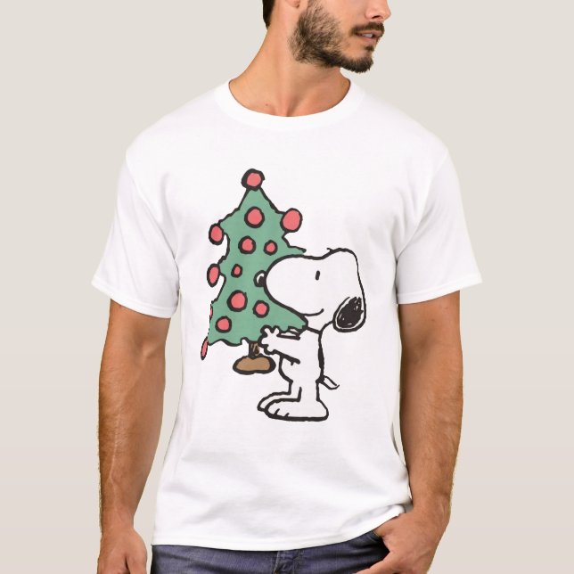 Camiseta árvore de natal do snoopy (Frente)