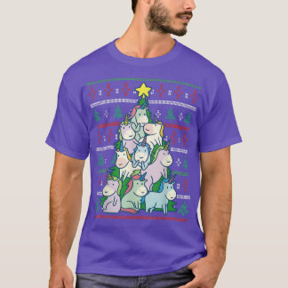 Camiseta Árvore de Natal do Unicórnio Feia
