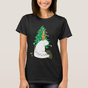 Camiseta Árvore de Natal do Urso Polar Animais Felizes Dive