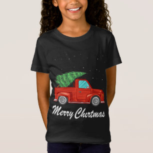 Camiseta Árvore de Natal do Vagão Vintage nas Férias do Nat