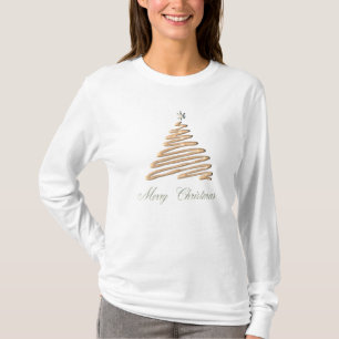 Camiseta Árvore de Natal Dourada