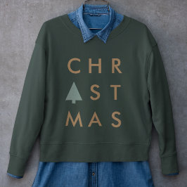 Camiseta Árvore de Natal | Dourado e Verde minimalista mode