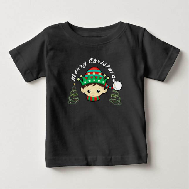 Camiseta Árvore de Natal e fada alegre  (Frente)
