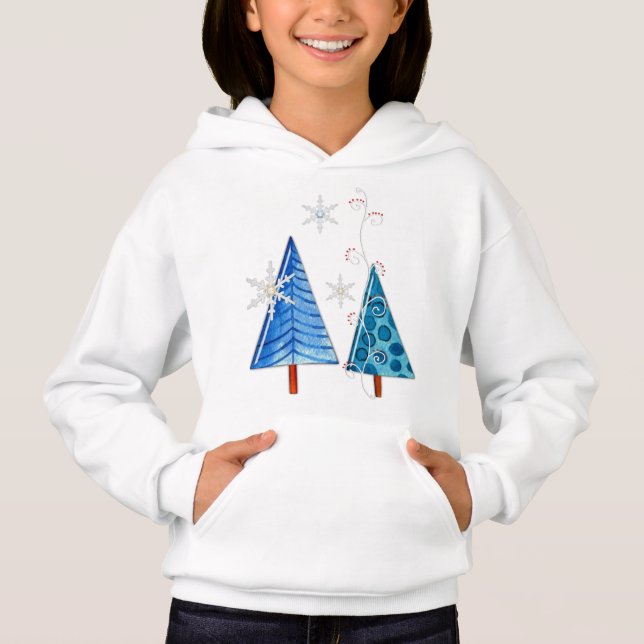 Camiseta Árvore de Natal e Floco de Neve (Frente)