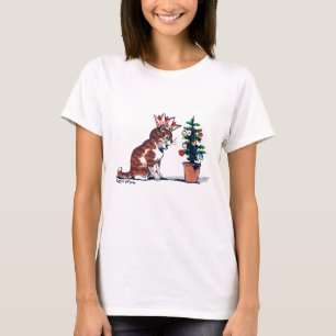 Camiseta Árvore de Natal e Kitten, Louis Wain