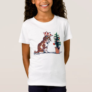 Camiseta Árvore de Natal e Kitten, Louis Wain