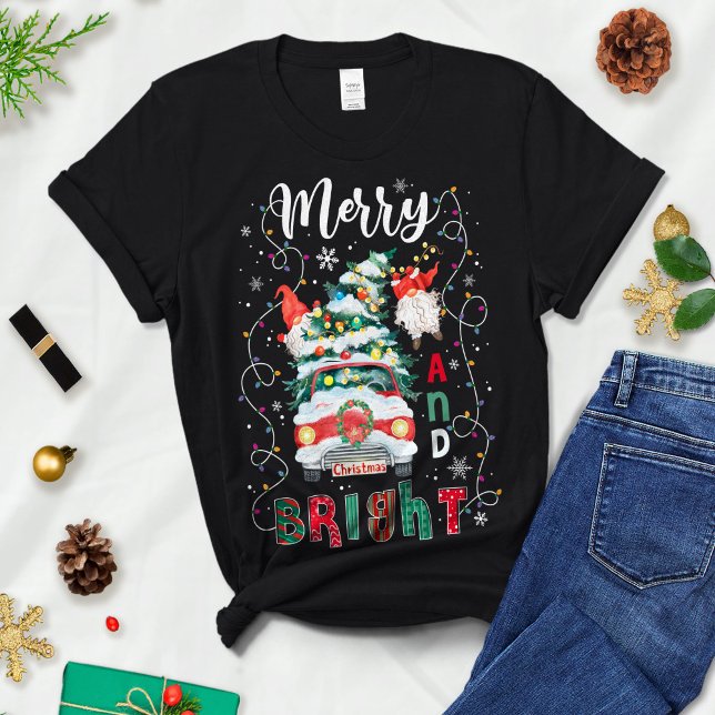 Camiseta Árvore de Natal e Luz, Presente para o Natal (Criador carregado)
