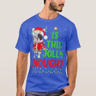 Camiseta Árvore de Natal É Suficientemente Alegre Bulldogue