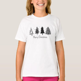 Camiseta Árvore de Natal Elegante Minimalista