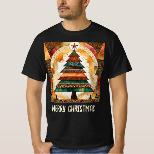 Camiseta Árvore de Natal em arte abstrata 44 - Fan Fun