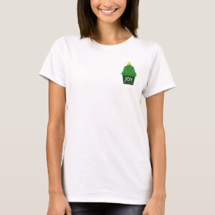 Camiseta Árvore de Natal em um Vasinho Verde