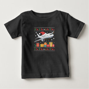 Camiseta Árvore de Natal engraçada com iluminação Santa Avi