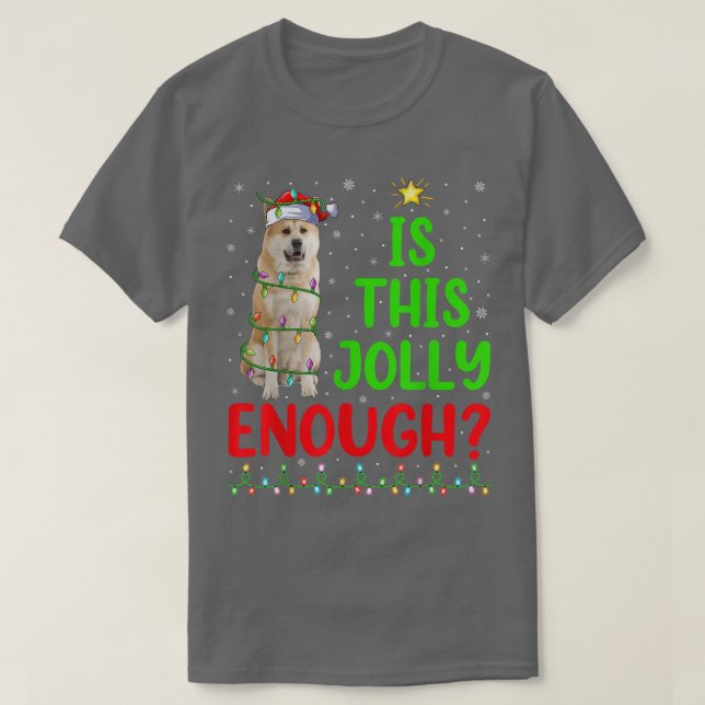 Camiseta Árvore de Natal Engraçada É Esta Alegre o Suficien (Frente do Design)