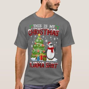 Camiseta árvore de natal engraçada pajama pinguim do pingui