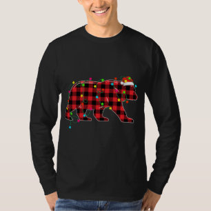 Camiseta Árvore de Natal Engraçado Árvore Vermelha Xadrez X