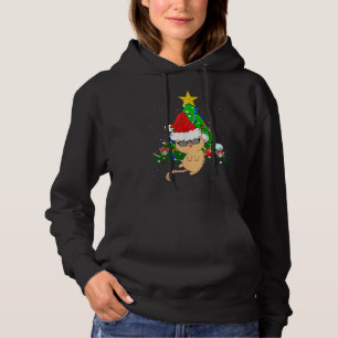 Camiseta Árvore de Natal Engraçado - Xmas Santa Claus Cat X