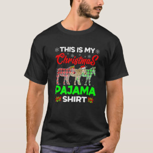 Camiseta Árvore de Natal Engraçado Zebra Animais do Lago Xm