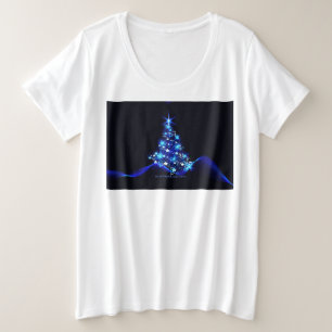 Camiseta Árvore de Natal estilizada e brilhante da Slippery