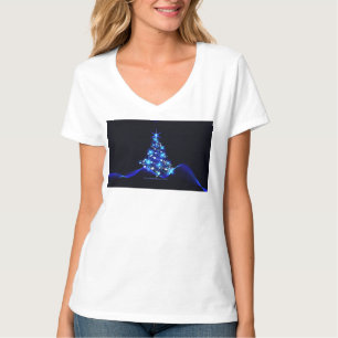 Camiseta Árvore de Natal estilizada e brilhante da Slippery