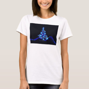 Camiseta Árvore de Natal estilizada e brilhante da Slippery