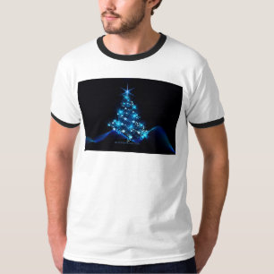 Camiseta Árvore de Natal estilizada e brilhante da Slippery