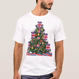 Camiseta Árvore de Natal Euro British Europe, excelente Bri