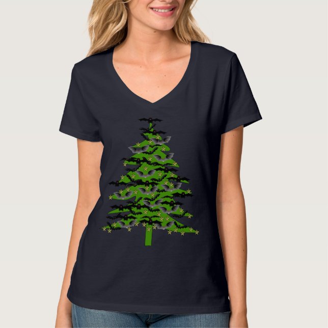 Camiseta Árvore de Natal extravagantemente (Frente)