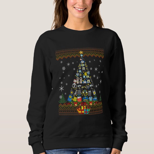 Camiseta Árvore de Natal Feia de Natal da Polícia (Frente)