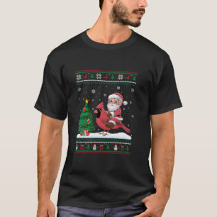 Camiseta Árvore de Natal Feia Luzes de Natal Papais noeis d